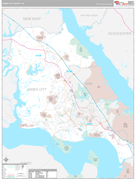 James City County, VA Digital Map Premium Style